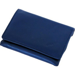 Καπνοθήκη από γνήσιο δέρμα Over Top 10043 ELECTRIC BLUE (μεσαία που κλείνει με φερμουάρ) δερμάτινη 10043