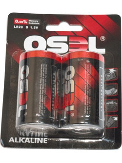 OSEL Αλκαλικές μπαταρίες LR20D ζεύγος σε blister pack