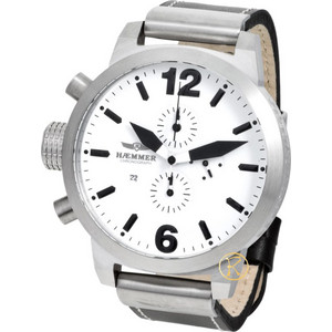 Haemmer White Delta and Black Leather Strap HC-11 Haemmer White Delta and Black Leather Strap HC-11