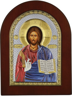 Ασημένια εικόνα MA/E1107AX-C 20X26cm Χριστός Παντοκράτωρ