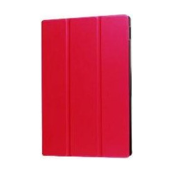 Samsung Galaxy Tab E 9.7-9.6 (T560)(T561) -Με λειτουργία sleep /wake- Δερμάτινη Ultra Slim Cover Case for Galaxy Tab E 9.6-9.7 με πίσω κάλυμμα σιλικόνης - Κόκκινο (OEM)