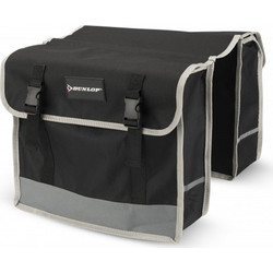 Dunlop Διπλή Βαλίτσα-Τσάντα για το Ποδήλατο 36x30x12cm με Ανακλαστικές λωρίδες σε Μαύρο χρώμα - Dunlop Vehicle