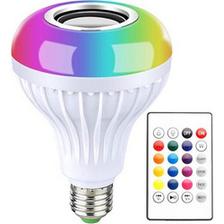 Ασύρματη LED RGB λάμπα E27 με Bluetooth για αναπαραγωγή μουσικής με τηλεχειριστήριο
