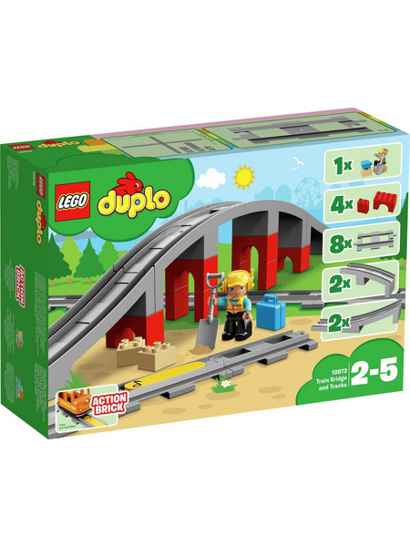 Lego Duplo Train Bridge & Tracks για 2-5 Ετών 10872