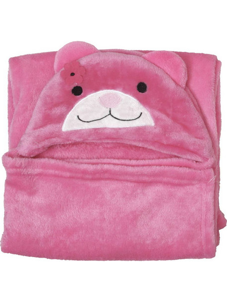 Viopros Baby 84 Κουβέρτα Αγκαλιάς Fleece με Κουκούλα 76x102 Φούξια