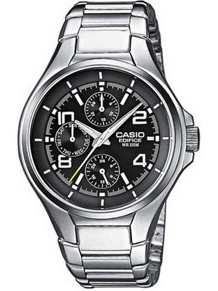 Casio Edifice Ανδρικό Ρολόι Χρονογράφος με Ασημί Μεταλλικό Μπρασελέ EF-316D-1AVEF