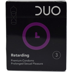 DUO Retarding Προφυλακτικά με Ραβδώσεις Επιβραδυντικό & Λιπαντικό 3τμχ