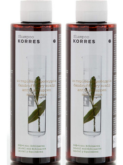 Korres Laurel & Echinacea Σαμπουάν κατά της Ξηροδερμίας & της Πιτυρίδας 2x250ml