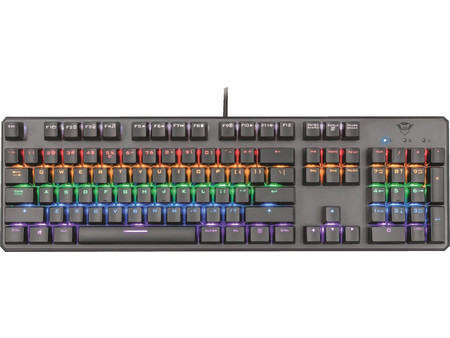 Trust Asta GXT 865 Μηχανικό Gaming Πληκτρολόγιο με GTX Red Διακόπτες RGB Black