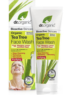 Dr. Organic Bioactive Skincare Tea Tree Face Wash Ενυδατικό Gel Καθαρισμού Προσώπου 200ml
