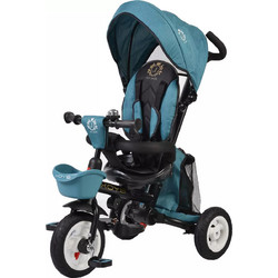 Byox Flexy Lux Τρίκυκλο Ποδήλατο Αναδιπλούμενο με Σκίαστρο & Χειρολαβή για 12+ Μηνών Τιρκουάζ