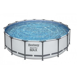 Bestway Steel Pro Max 5612Z Πισίνα Πλαστική με Μεταλλικό Σκελετό Φ488x122cm