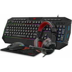 Havit Gamenote KB501CM Σετ Gaming Πληκτρολόγιο RGB Black