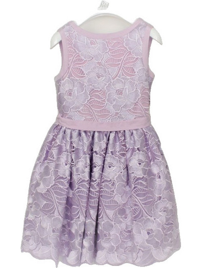 Petit Abito Παιδικό Φόρεμα με Δαντέλα Floral Λιλά P2013104/T5745
