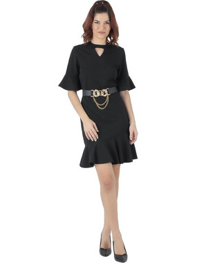 Fullah Sugah Mini Φόρεμα για Γάμο / Βάπτιση Μαύρο 38221014