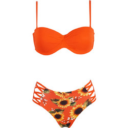 Gsecret Bikini Set Ψηλόμεσο Floral Κοραλί LS2278-23166