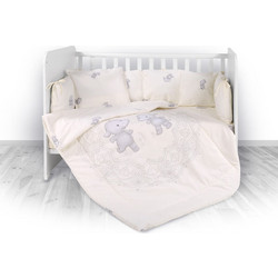 Lorelli Happy Hippo Σετ Κούνιας 60x120cm Beige 5τμχ