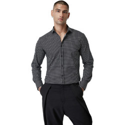 Stefan Ανδρικό Πουκάμισο Βαμβακερό Μακρυμάνικο Slim Fit Ανθρακί 9010-FW24