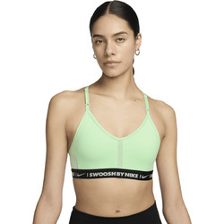 Nike Indy Padded V-Neck Sports Αθλητικό Μπουστάκι με Χαμηλή Στήριξη Lime FZ4870-376