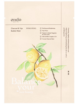 Ondo Beauty 36.5 Charcoal & Yuja Bubble Peel-Off Μάσκα Προσώπου για Καθαρισμό 25gr