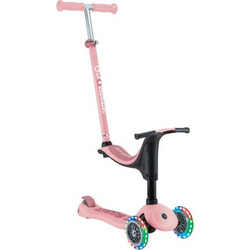 Globber Go Up Sporty Lights Αναδιπλούμενο Παιδικό Πατίνι Τρίτροχο με Κάθισμα & Φωτάκια Ροζ