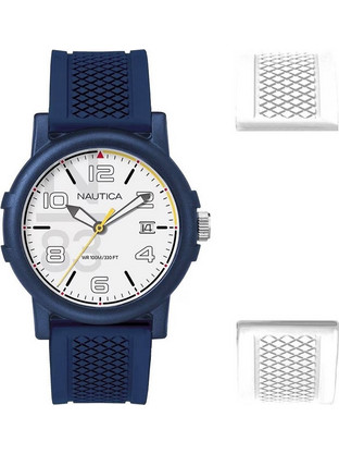 Nautica N83 Ανδρικό Ρολόι με Μπλε Καουτσούκ Λουράκι NABLEME02