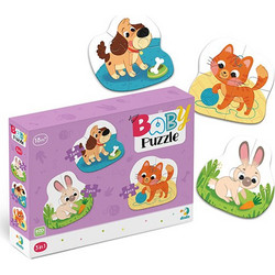 Παιδικό Puzzle Dodo 3 in 1 2 + 3 + 4 Κομμάτια Pets