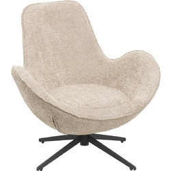 HomeMarkt Πολυθρόνα Περιστρεφόμενη Μπεζ Brynn HM9594.07