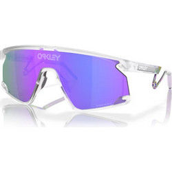 Oakley OO9237 02 Αθλητικά Γυαλιά Ηλίου Μάσκα Κοκάλινα Διαφανή με Μωβ Καθρέπτη Φακό