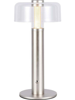 V-Tac 100LM Πορτατίφ Αφής LED με Μπαταρία Διαφανές Ασημί