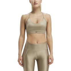 Reebok Sport Lux Strappy Bra Αθλητικό Μπουστάκι με Μέτρια Στήριξη & Αφαιρούμενη Ενίσχυση Χρυσό 100036216-Gold