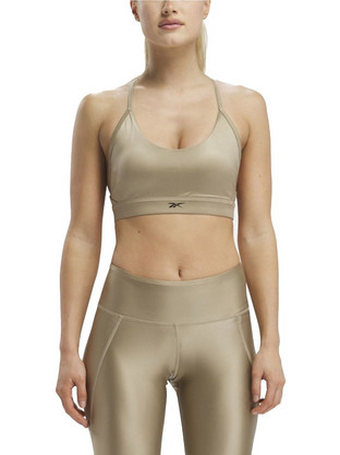 Reebok Sport Lux Strappy Bra Αθλητικό Μπουστάκι με Μέτρια Στήριξη & Αφαιρούμενη Ενίσχυση Χρυσό 100036216-Gold