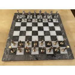 Σκάκι Μαρμάρινο με Πιόνια 38x38cm 1763