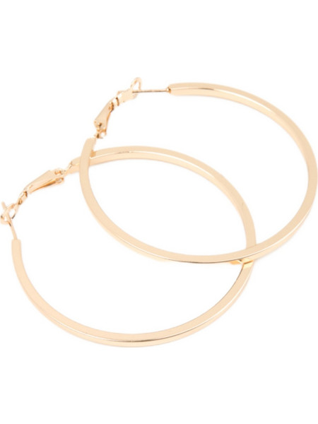 RO Accessories Γυναικεία Σκουλαρίκια Κρίκοι Ροζ Χρυσό E2G/50