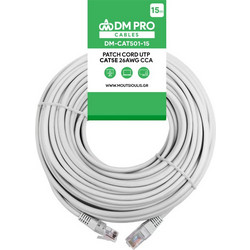 DM Pro U/UTP Cat.5e Καλώδιο Δικτύου Ethernet 15m Grey