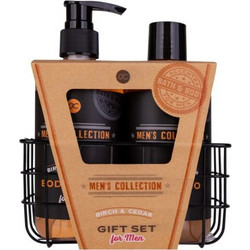 Accentra Men's Collection Shower Gel 300ml + Shampoo 300ml + Basket
