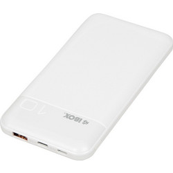 Ibox IPB10 Power Bank 10000mAh με Θύρα USB-A & Θύρα USB-C White