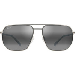 Maui Jim 605-17 Ανδρικά Γυαλιά Ηλίου Aviator Μεταλλικά Ασημί με Μαύρο Polarized Φακό