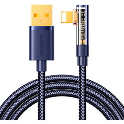 Joyroom S-UL012A6 Angle 90° Braided USB-A to Lightning Cable 1.2m Blue