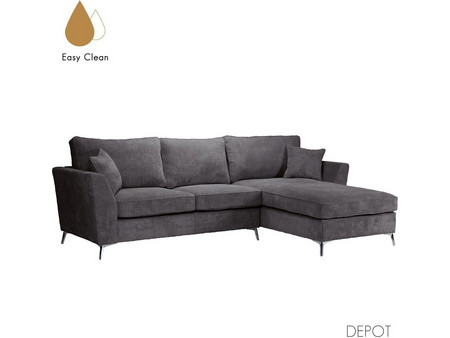 Liberta Boel Γωνιακός Καναπές Δεξιά Γωνία Γκρι 280x170x92cm 71-0123