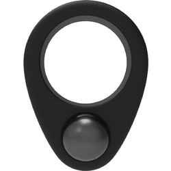 Dream Toys Ramrod Silicone Cock Ring with Metal Weight Δαχτυλίδι Πέους Σιλικόνης 3.3cm Μαύρο