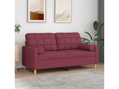 vidaXL Διθέσιος Καναπές Μπορντό 158x77x80cm 3200788