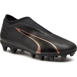 Puma Ultra Match FG/AG 107770-02 Παιδικά Ποδοσφαιρικά Παπούτσια με Τάπες και Καλτσάκι Μαύρα Χρυσά