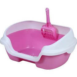 Pet Interest Λεκάνη Γάτας με Κόσκινο Ροζ Μ40xΠ30xΥ18cm