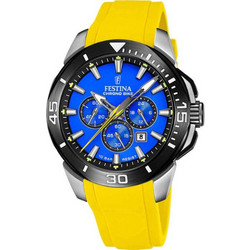 Festina Ανδρικό Ρολόι με Κίτρινο Καουτσούκ Λουράκι F20642/D