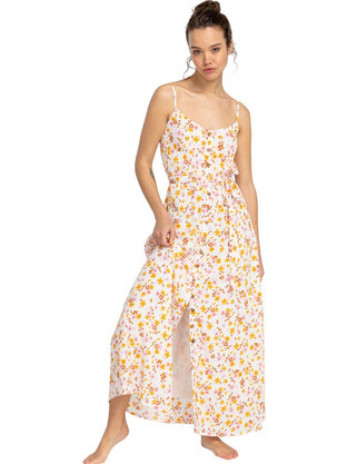 Billabong Light Sun Midi Καλοκαιρινό Καθημερινό Φόρεμα Floral Εκρού EBJWD00139-SCS
