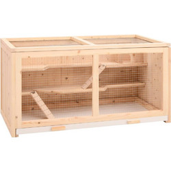 vidaXL Κλουβί για Χάμστερ Καφέ 89.5x45x45cm