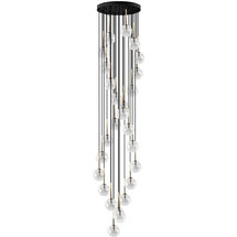 TK Lighting Aurora Κρεμαστό Φωτιστικό Οροφής Πολύφωτο Μαύρο 10258