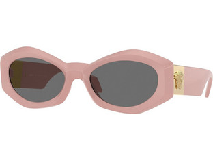 Versace VE4466U 546387 Γυναικεία Γυαλιά Ηλίου Πολυγωνικά Κοκάλινα Μπεζ με Μαύρο Polarized Φακό