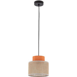 TK Lighting Duo 3255 Κρεμαστό Φωτιστικό Οροφής Μονόφωτο E27 Κίτρινο Φ20cm